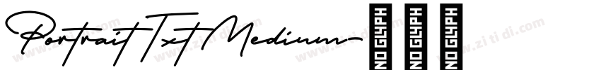 Portrait Txt Medium字体转换